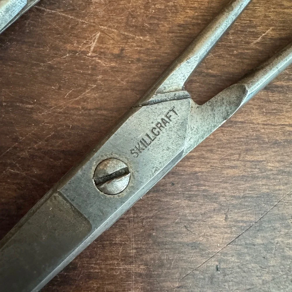 Set of‎ 2 Vintage Barber Shears Scissors Skilcraft Craftsman Made In USA
